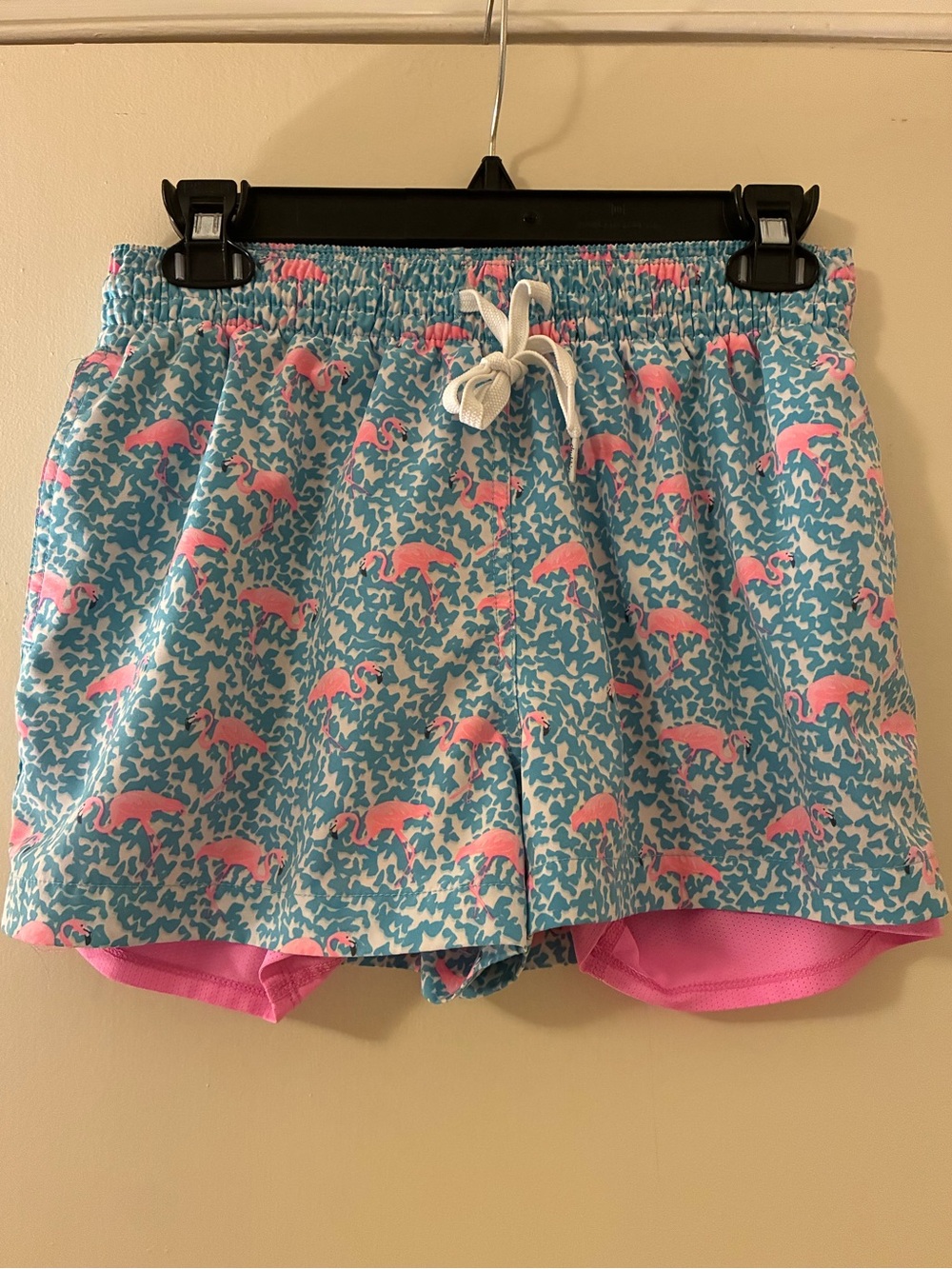 Chubbies Flamingo Swim Trunks with Pink Liner